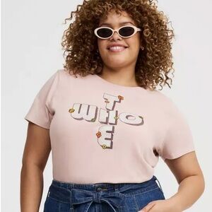 Torrid The Who cotton crew embroidery tee